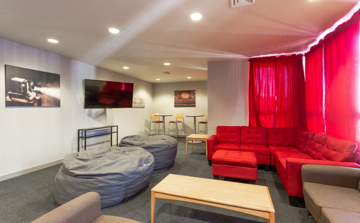 valentine commons off campus apartments just steps from nc state university game room amenity study spaces