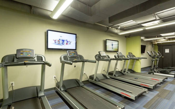 valentine commons off camups apartments just steps from nc state university fitness center cardio equipment treadmills